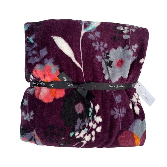 Vera Bradley Pressed Flowers Plush Throw Blanket - Picture 4 of 7